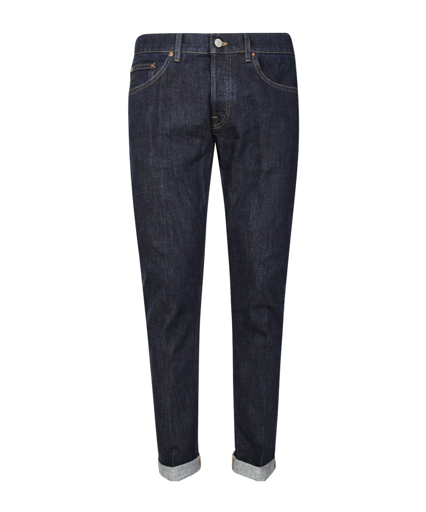 Dondup Skinny Fit Dark Wash Denim Trousers In Blue