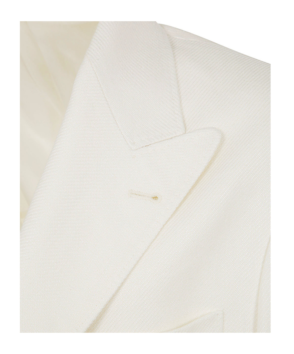 Brunello Cucinelli Single-breasted Twill Blazer In White