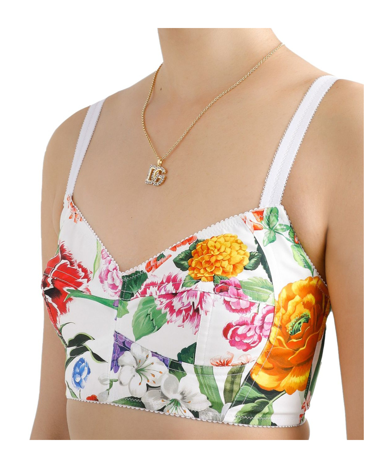 DOLCE & GABBANA PRINTED BRA TOP
