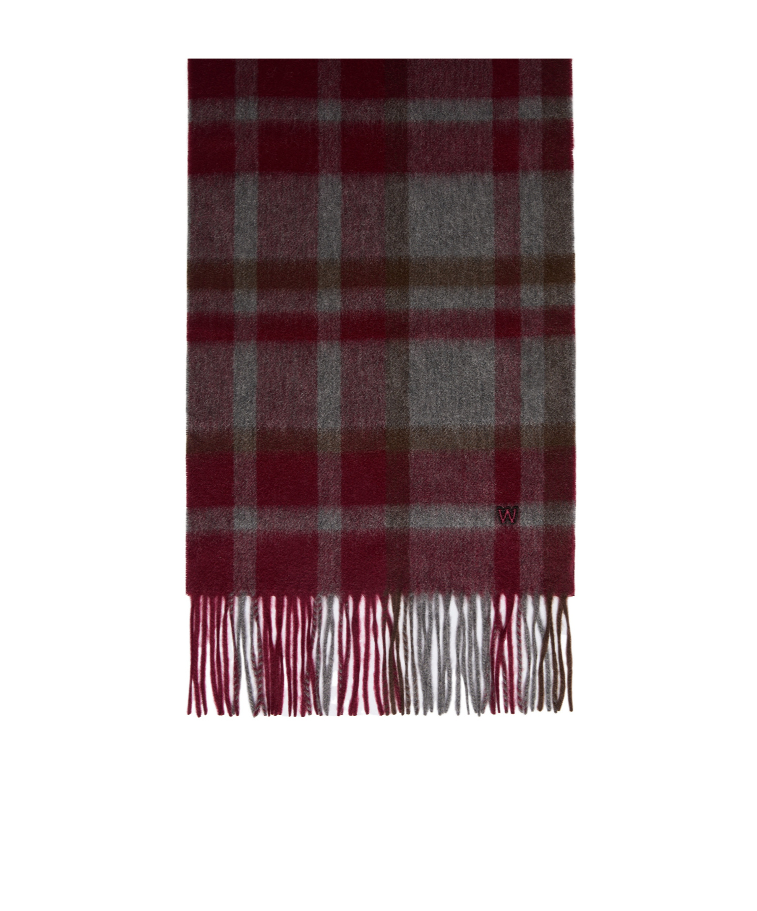 Weekend Max Mara Fringed Scarf In Burgundy