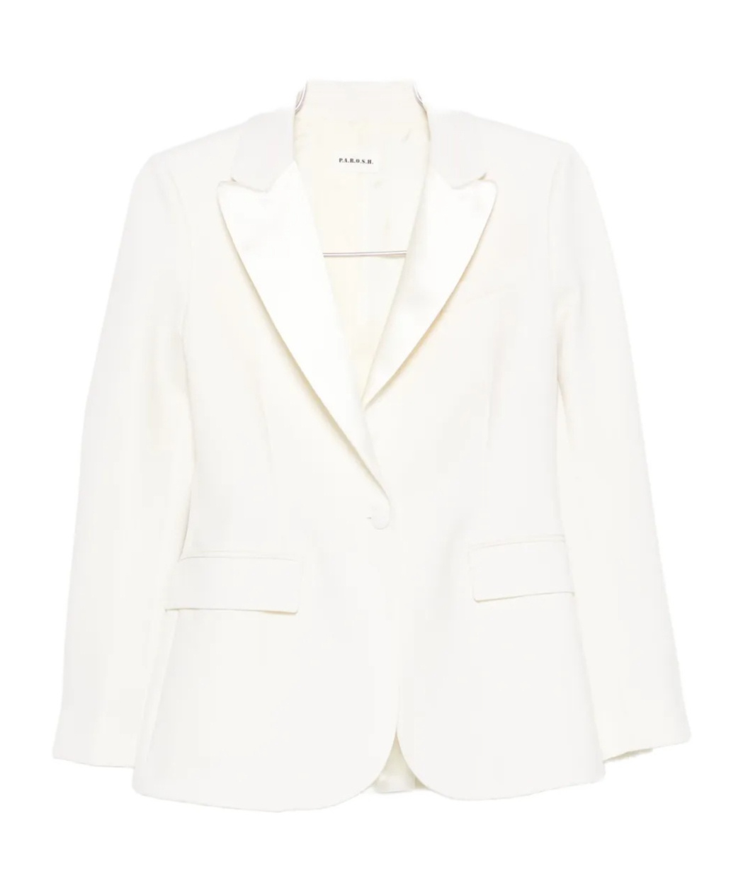 P.a.r.o.s.h Single-breasted Wool-blend Blazer In White