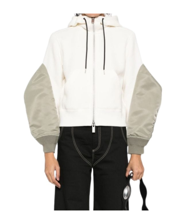 Sacai Panelled Jacket In White