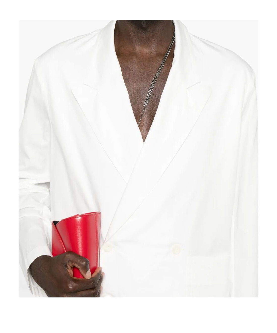 Dries Van Noten Long-sleeved Suit Coat In White