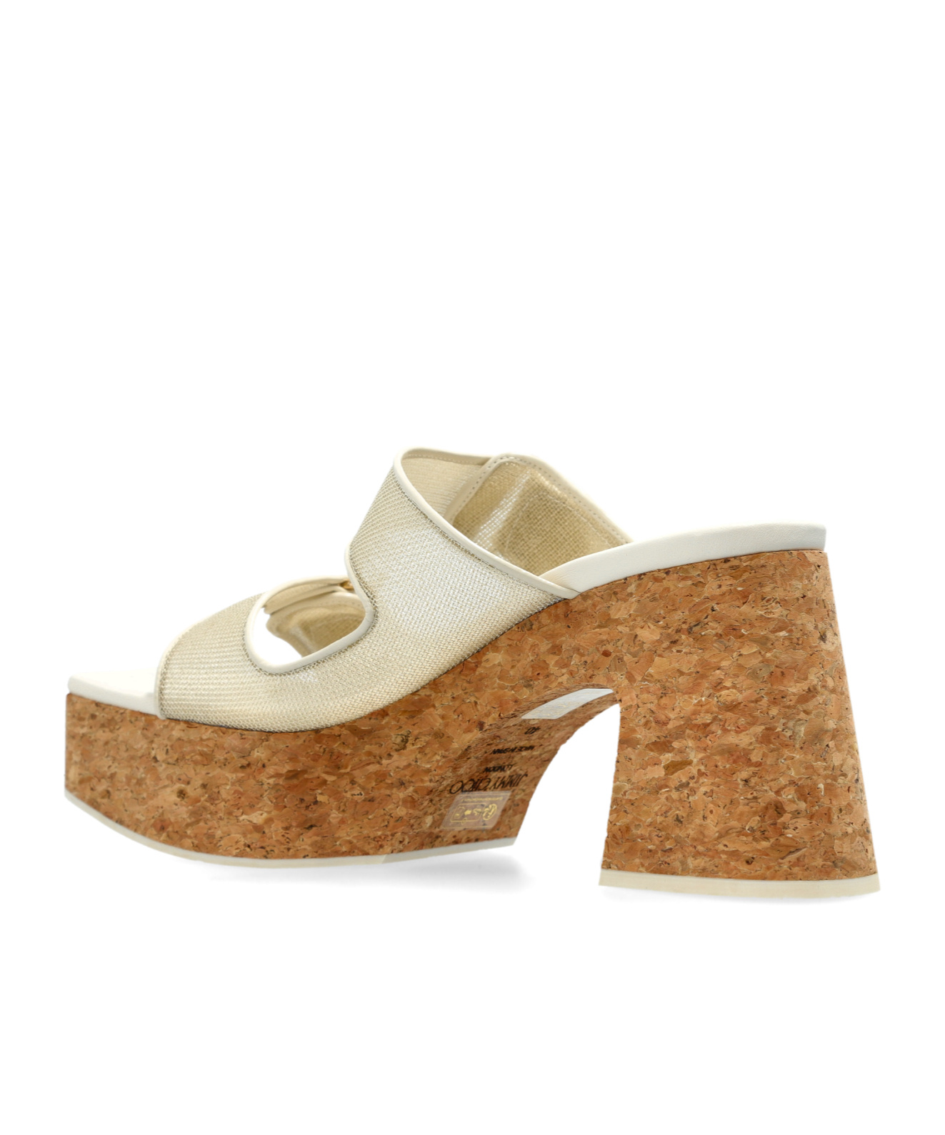 Jimmy Choo Fayence 95 Leather Platform Sandals In Brown