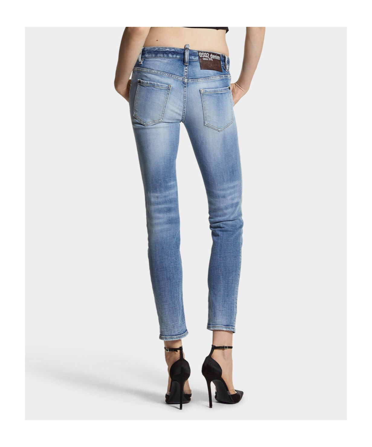 Shop Dsquared2 Jennifer Mid-rise Jeans In Blue