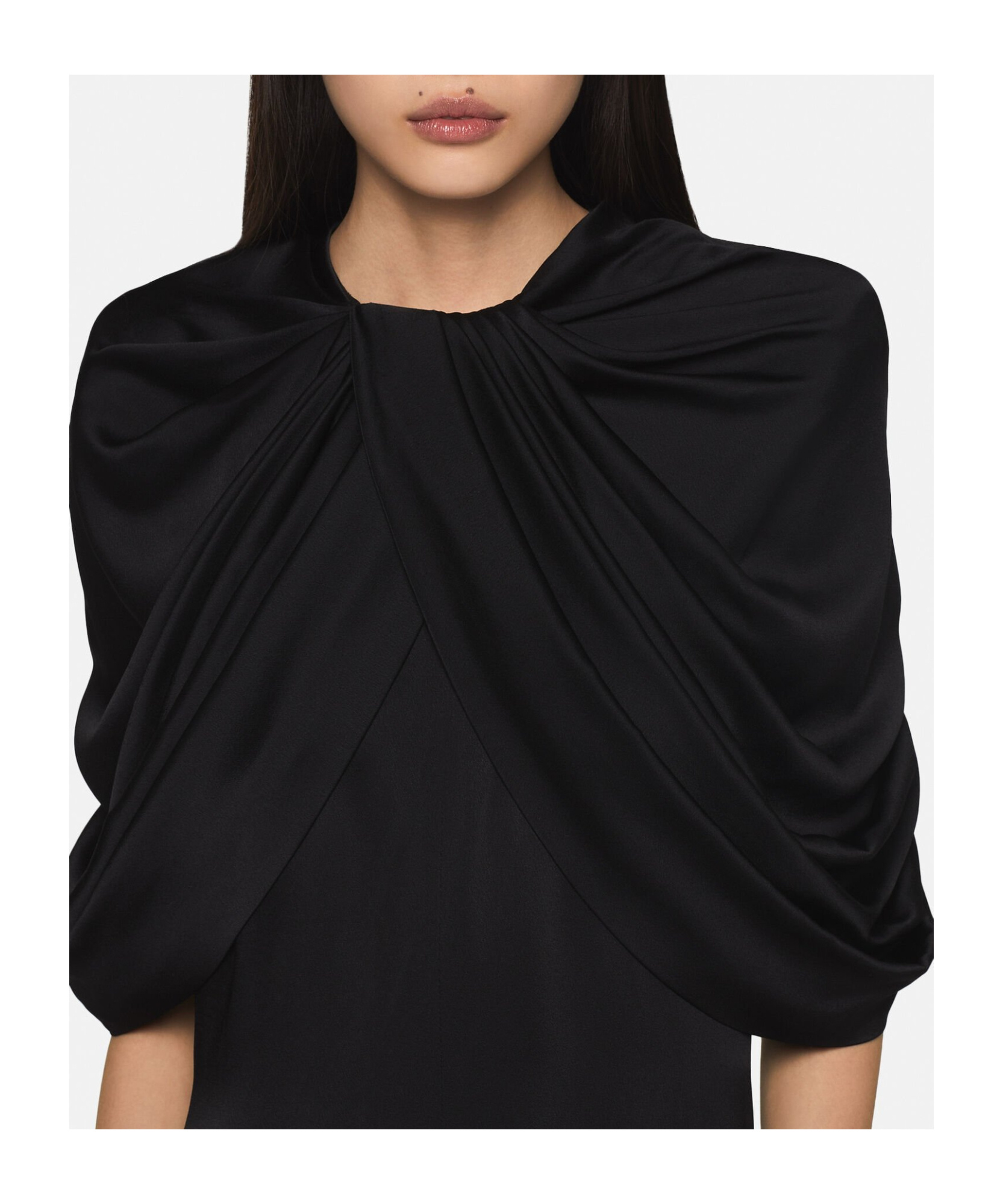 Stella Mccartney Stella Mc Cartney Mini Dress With Petal Sleeves In Black