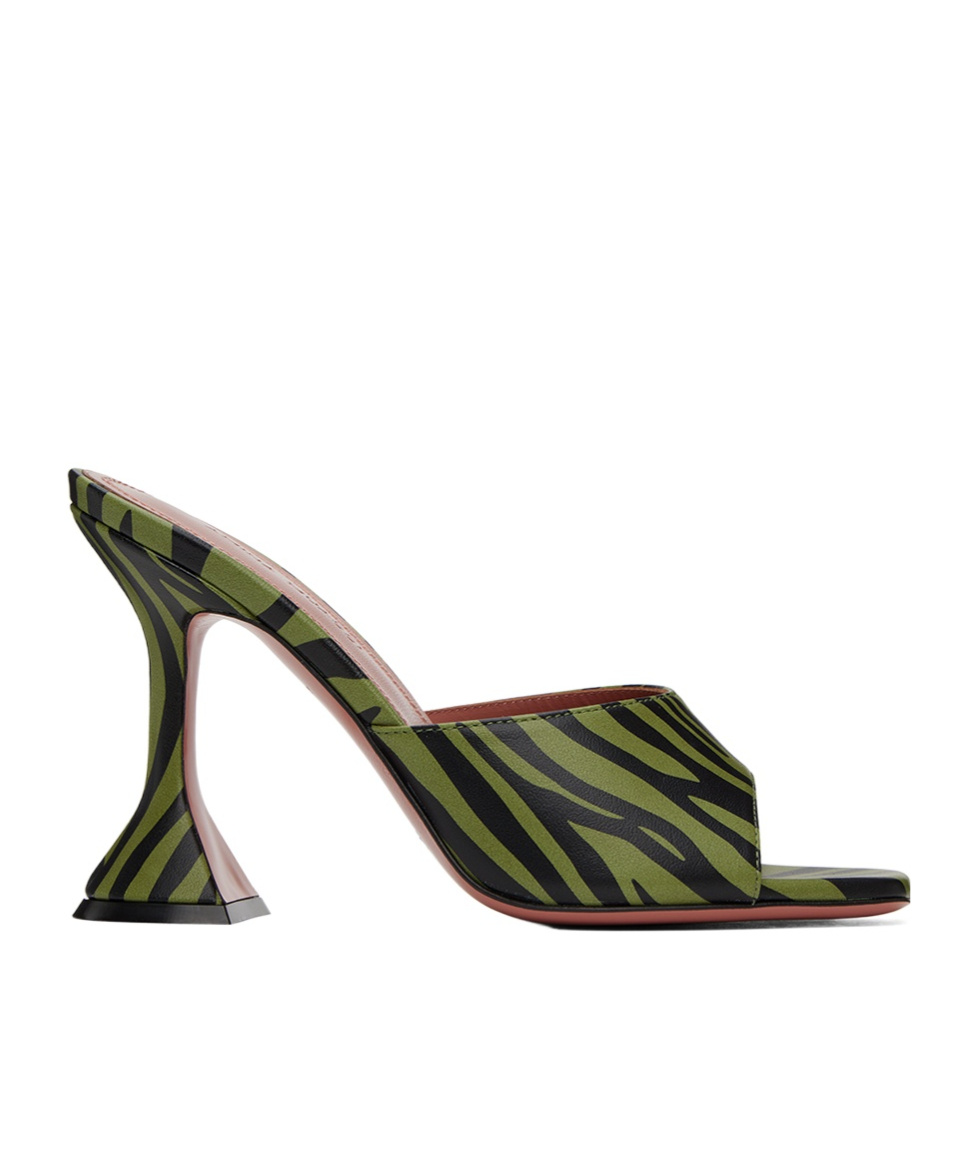 AMINA MUADDI LUPITA STRIPED HIGH-HEELED SANDALS