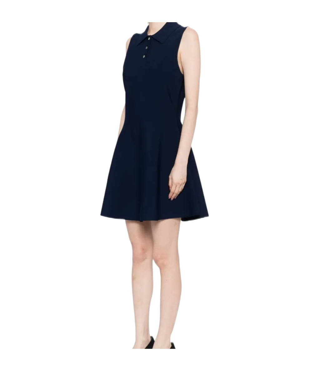 Theory Polo-collar A-line Dress In Black