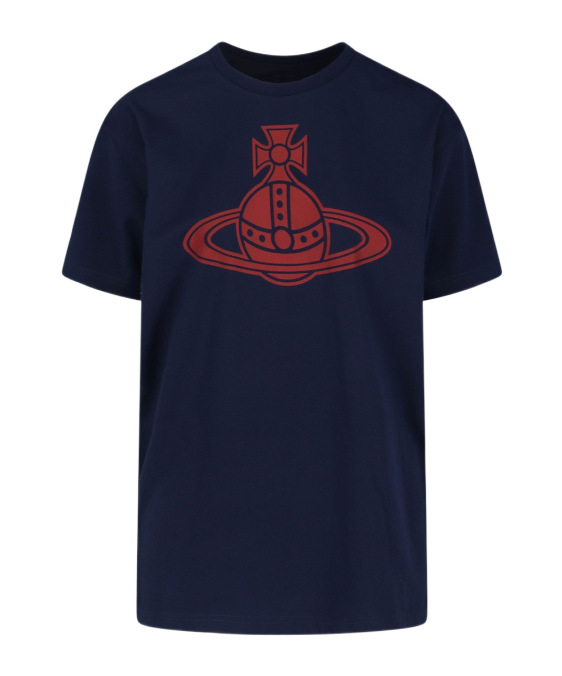 Vivienne Westwood Graphic Print Crew Neck Short Sleeve Top In Blue