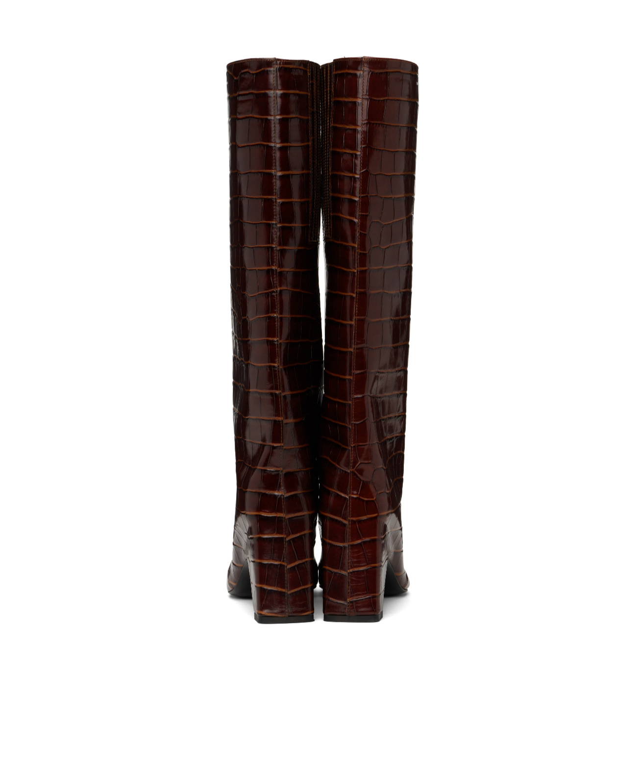 Shop Coperni Square Toe Boots In Brown