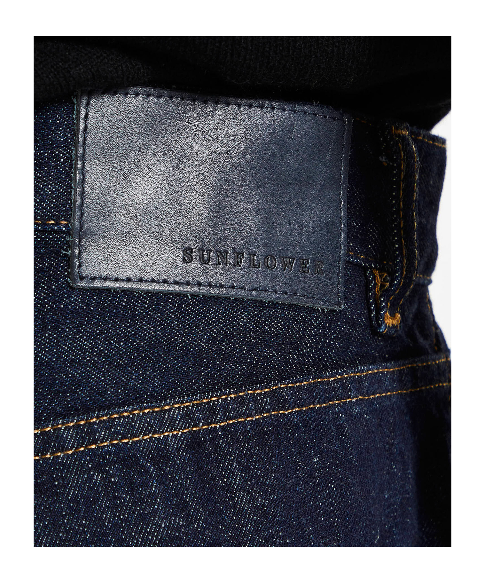 Sunflower Blue Jeans With Belt Loops And Logo Patch On The Rear In Black