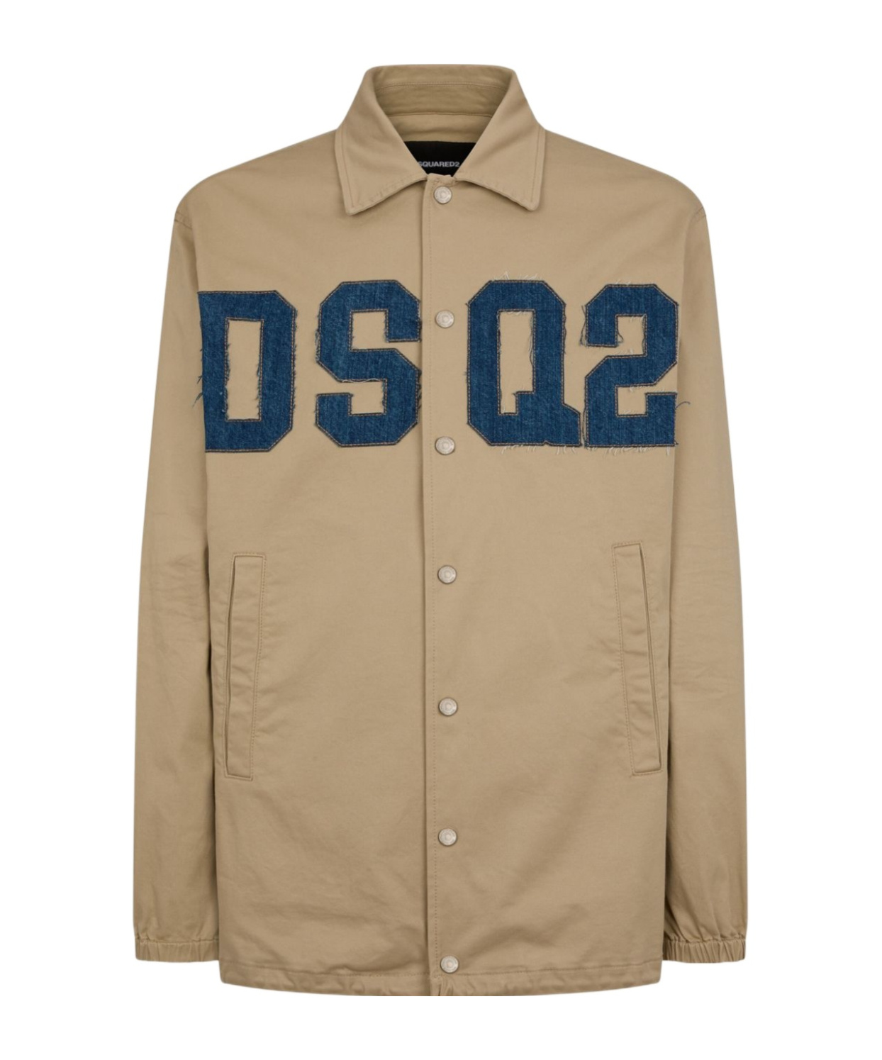 Dsquared2 Logo-appliqué Shirt Jacket In Nude
