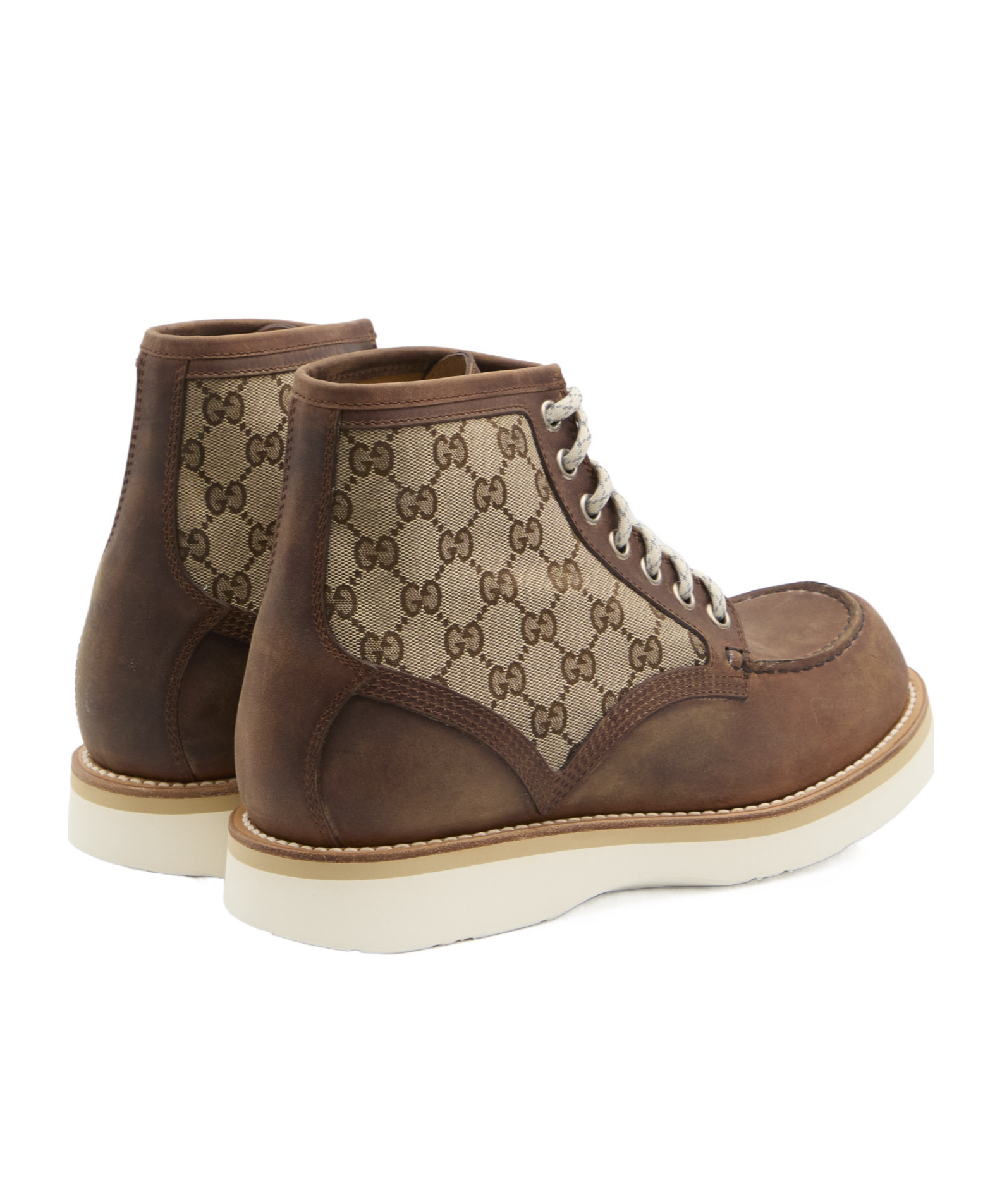 Gucci Suede Ankle Boots Contrast Sole In Multi