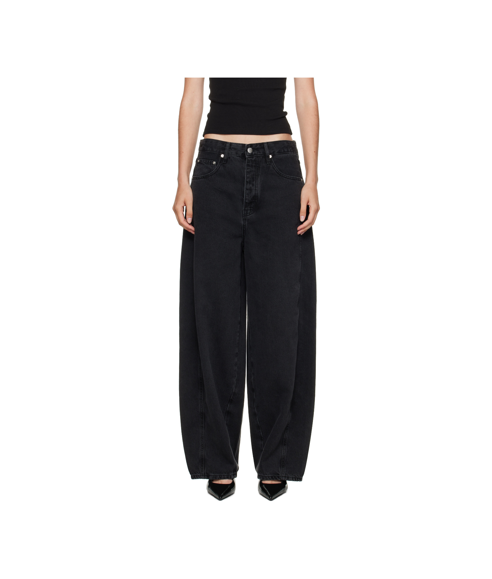St Agni Five Pocket Lantern Jeans In Black