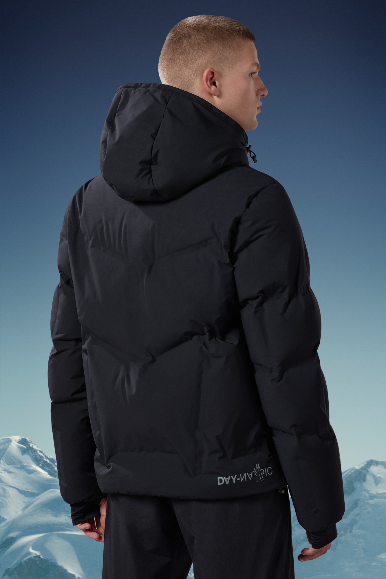 Moncler Logo-print Down Puffer Jacket In Black