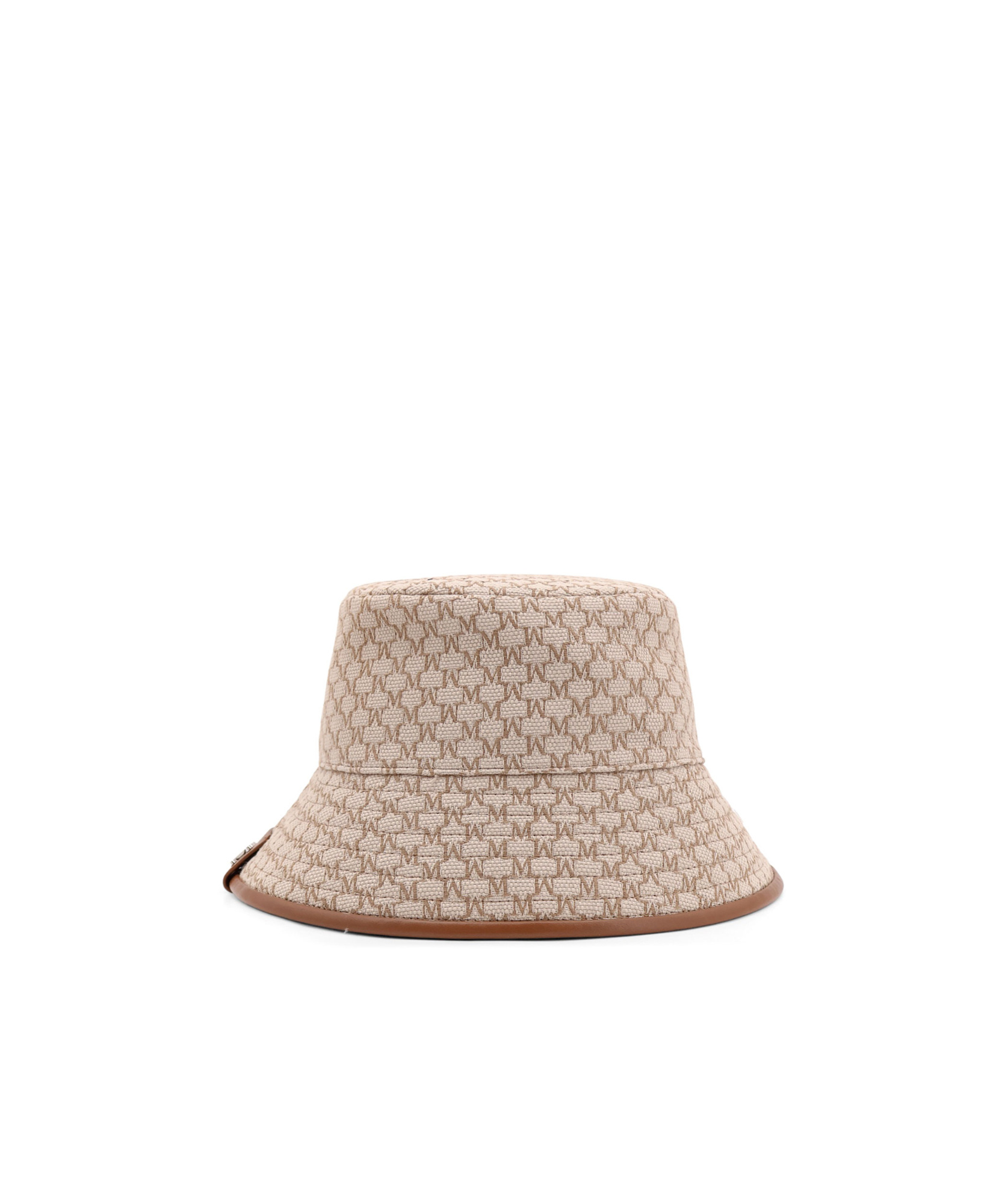 Max Mara Logo Plaque Bucket Hat In Nude