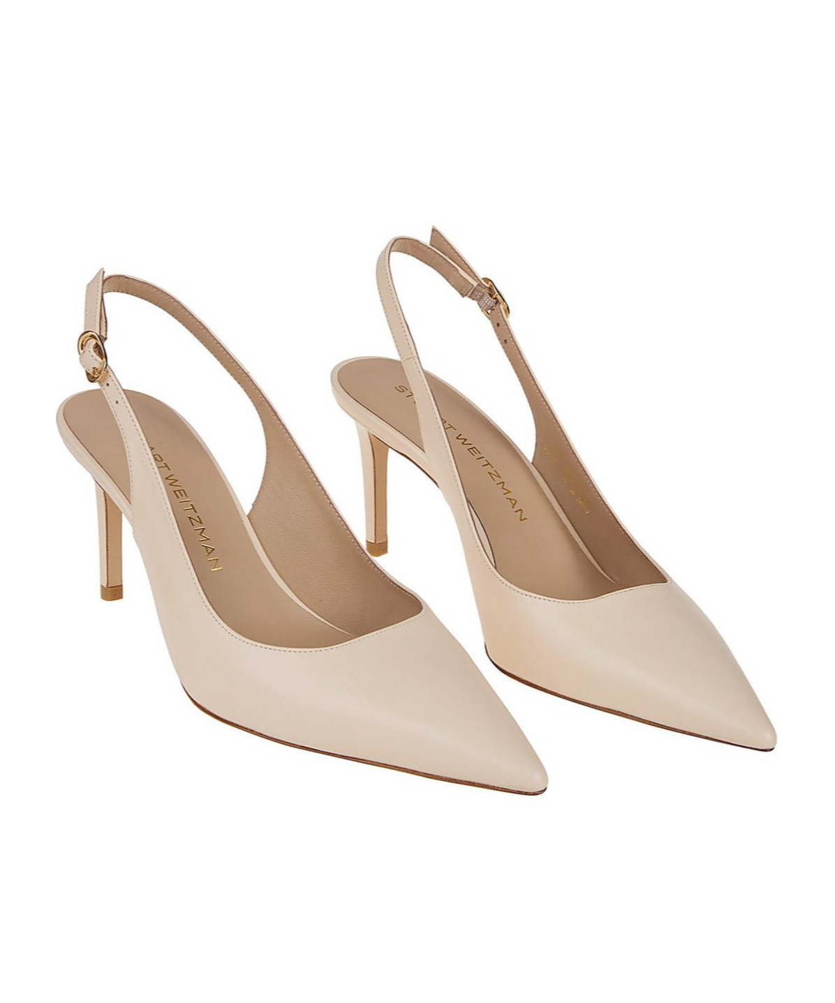 Stuart Weitzman Pointed High Heel Sandals In Nude