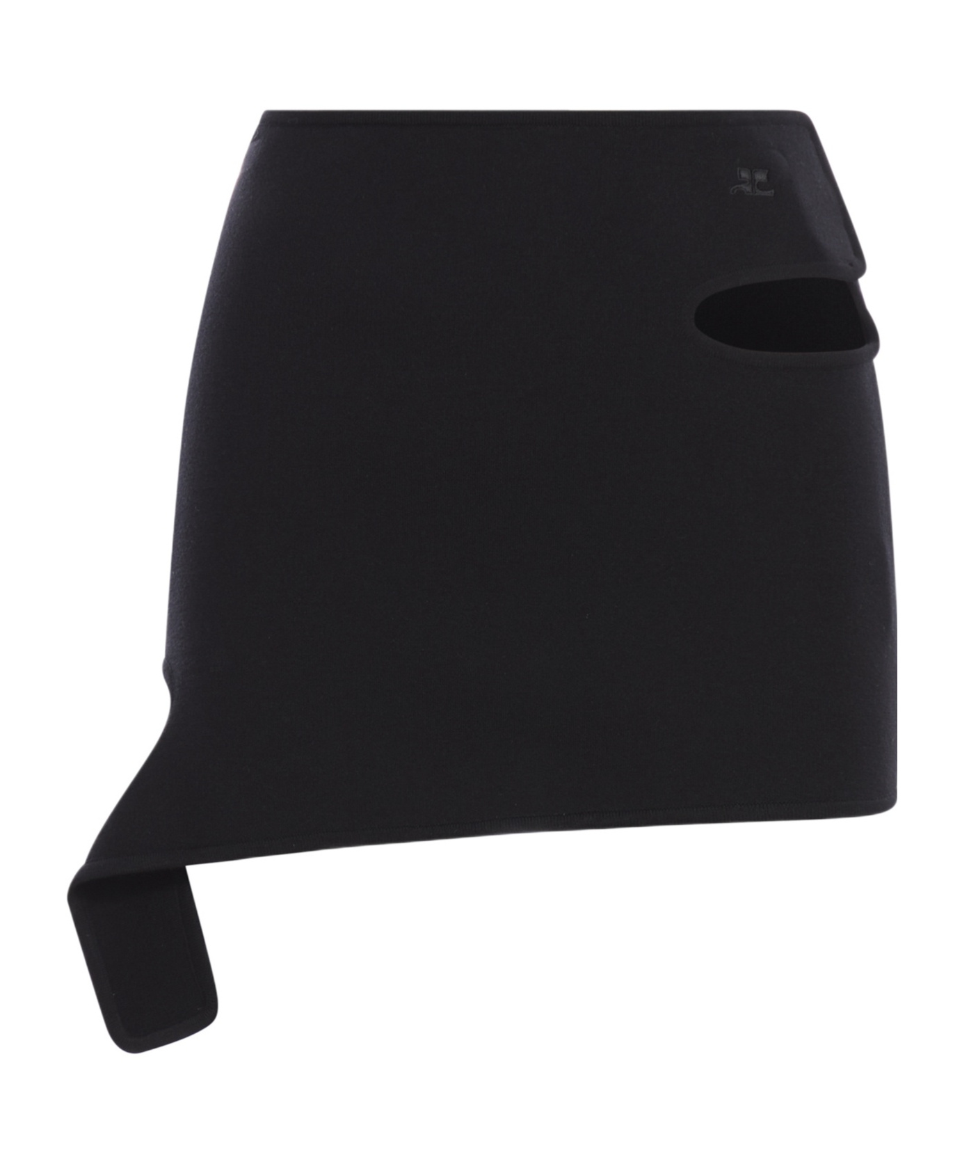 Courrèges Loop-knit Mini Skirt In Black