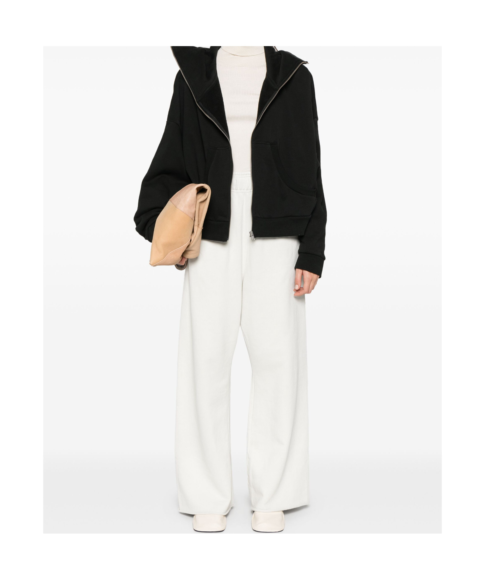 Entire Studios Wide Leg Sweatpants Side Pockets Lounge Bottom In White