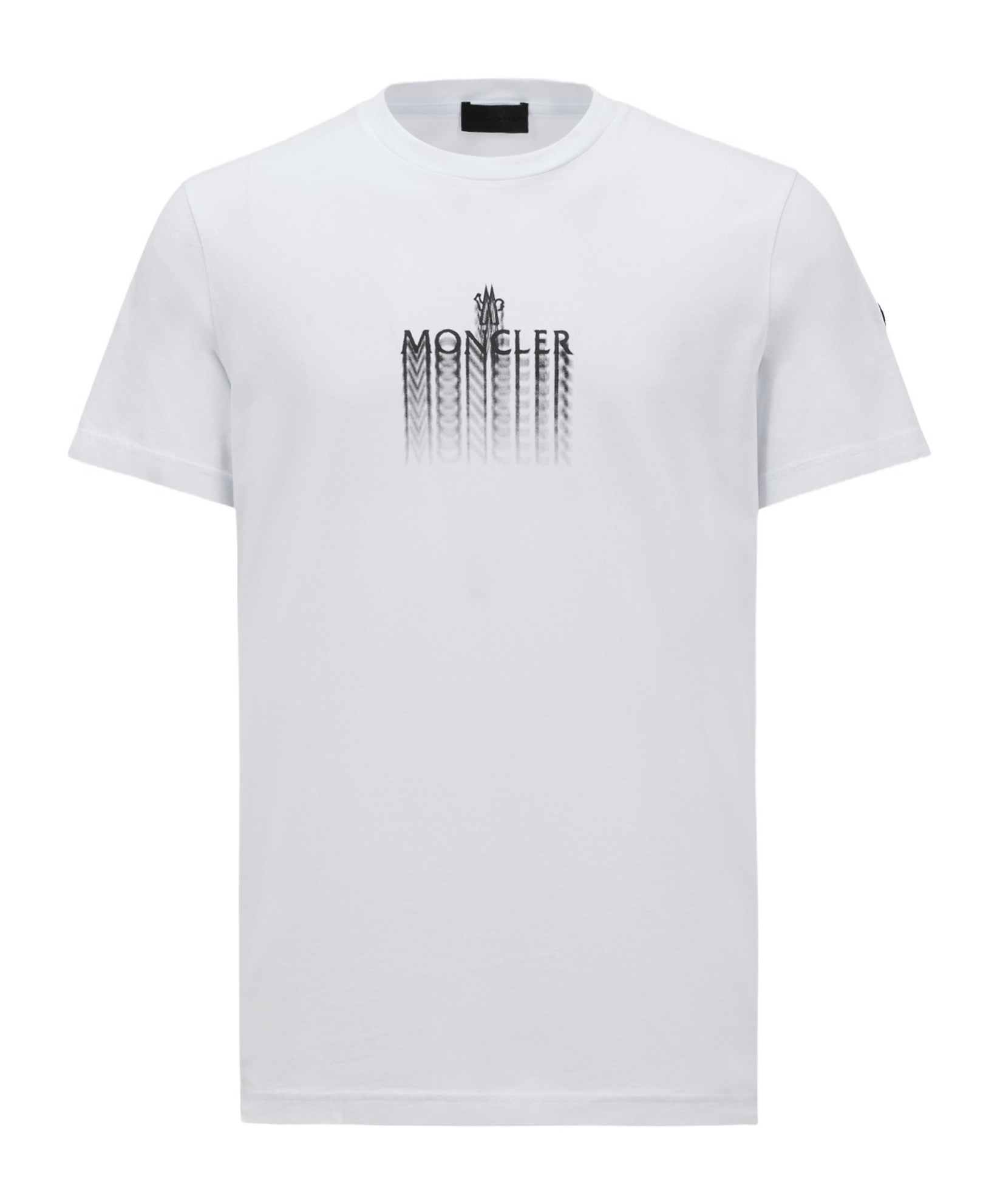 Moncler Open-necked Black Shirt In White