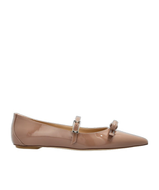 Stuart Weitzman Pointed Ballet Shoes In Brown