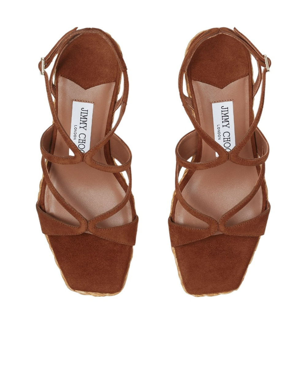 JIMMY CHOO AYLA SQUARE TOE WEDGES 