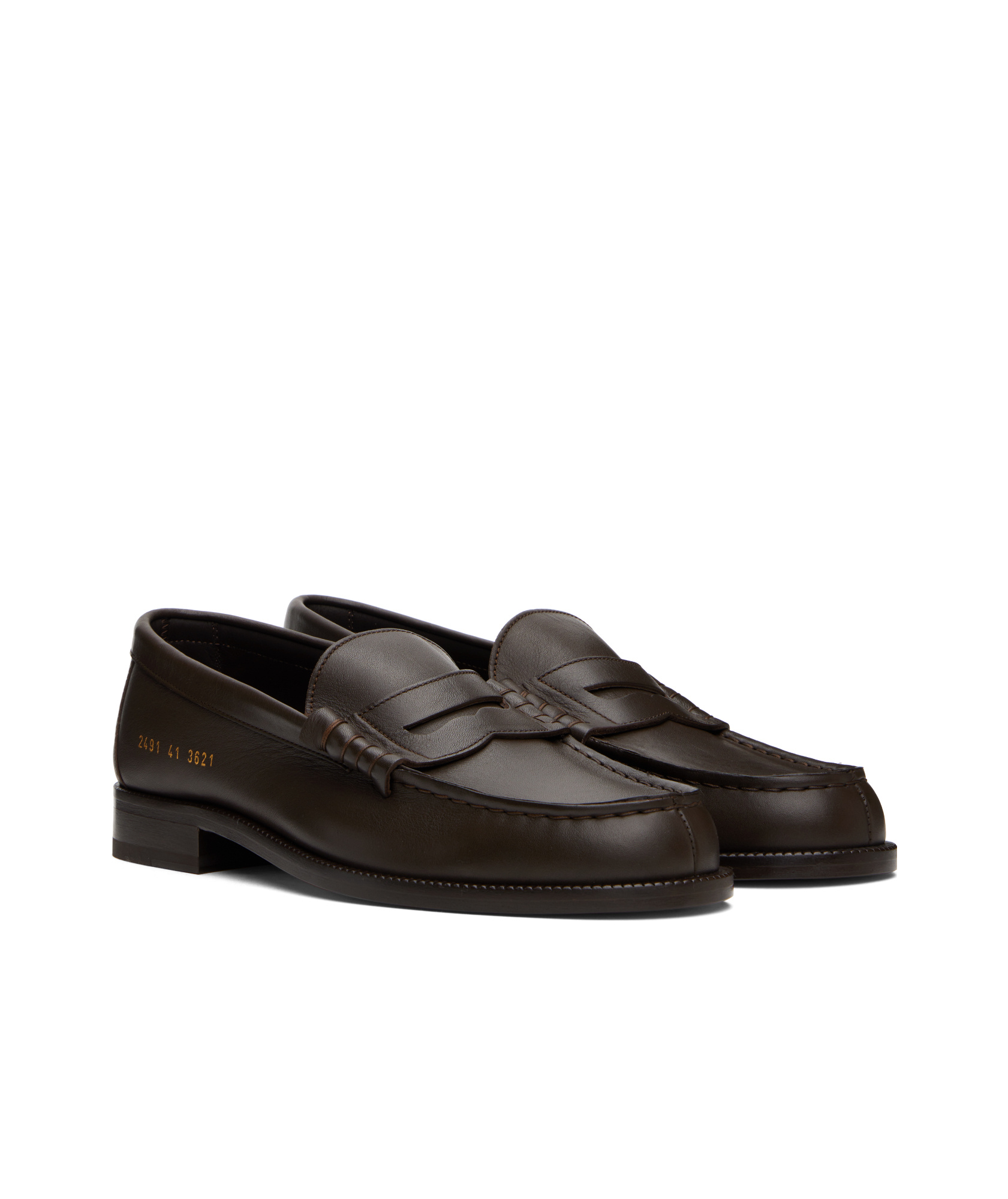 Common Projects Brown Soft Loafers In Black