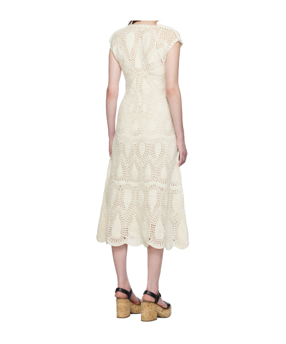 Gabriela Hearst Waldman Crochet Wool And Cashmere Maxi Dress In White