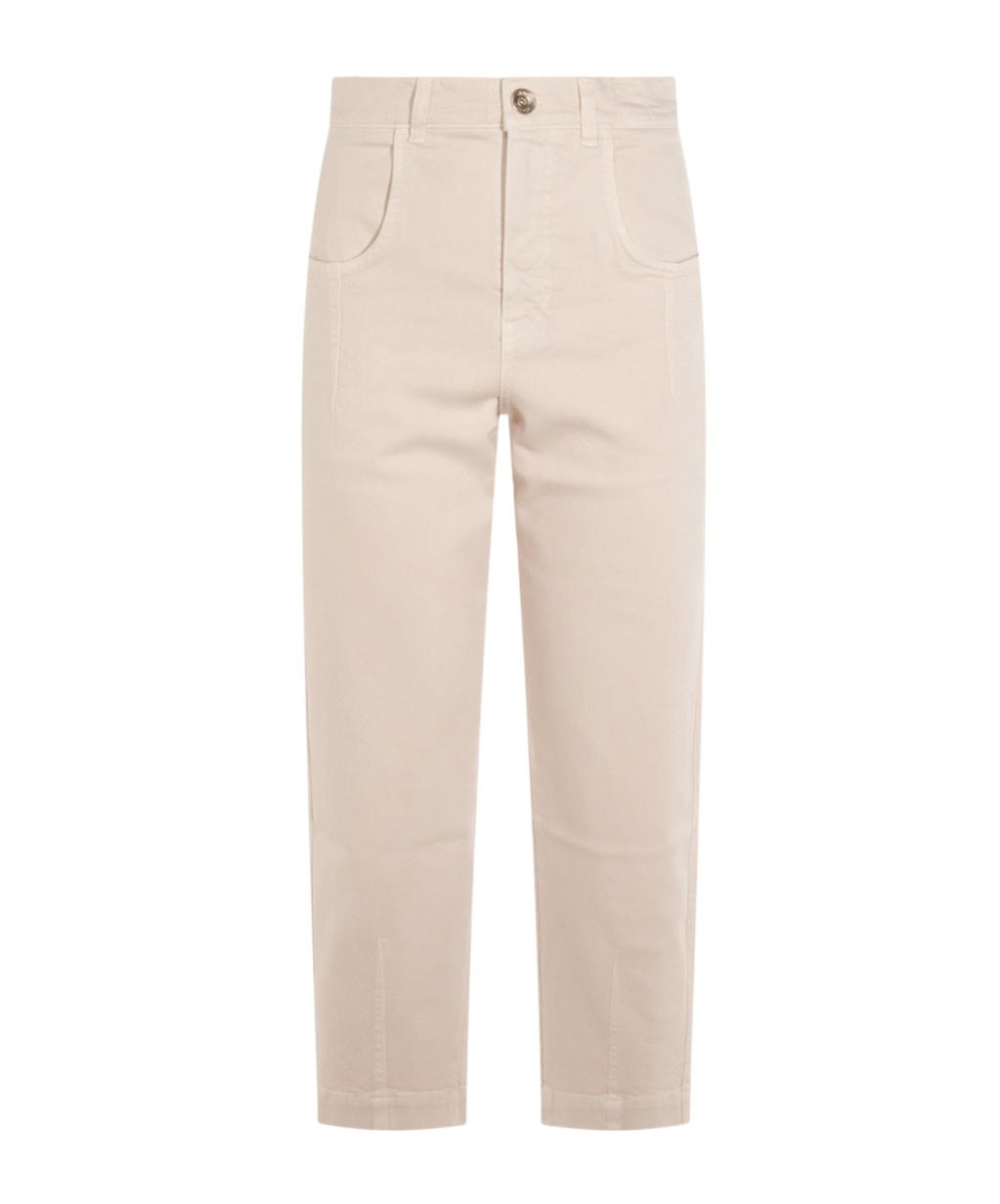 Eleventy Straight Trousers With Pockets And Belt Loops In Neutral