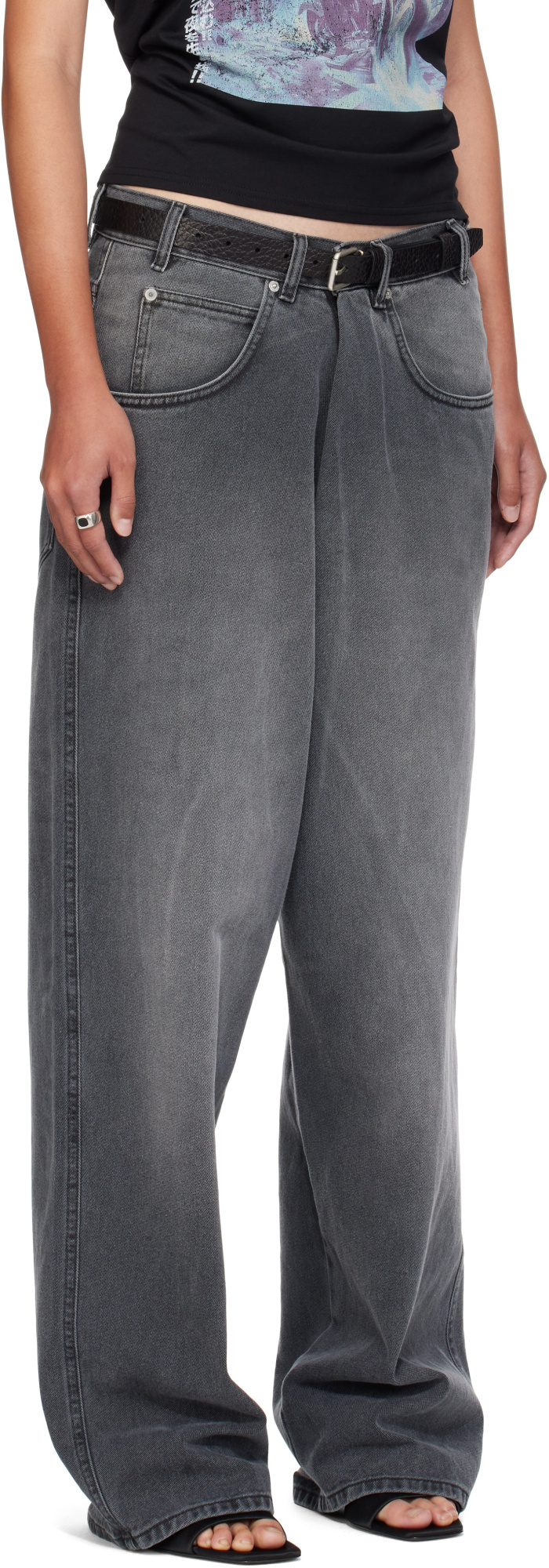 Lu'u Dan Kriss Kross Jeans In Gray