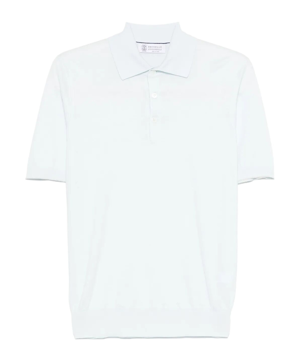 Brunello Cucinelli Fine-knit Polo Shirt In White