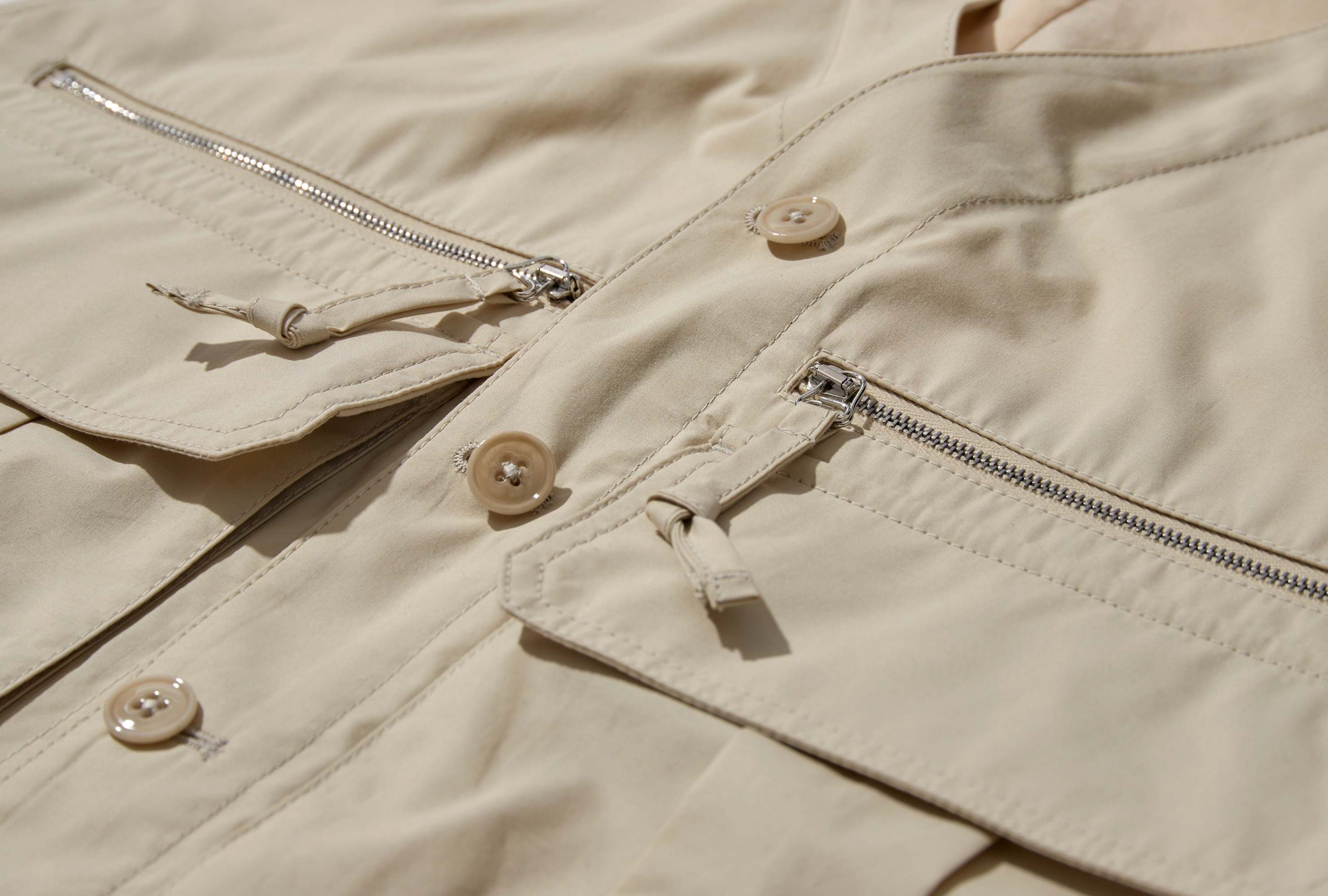 Lemaire Water-repellent Technical Vest In Beige