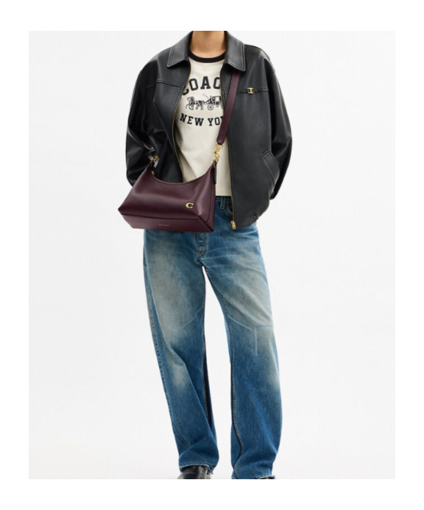 Coach Juliet Leather Shoulder Bag In Purple