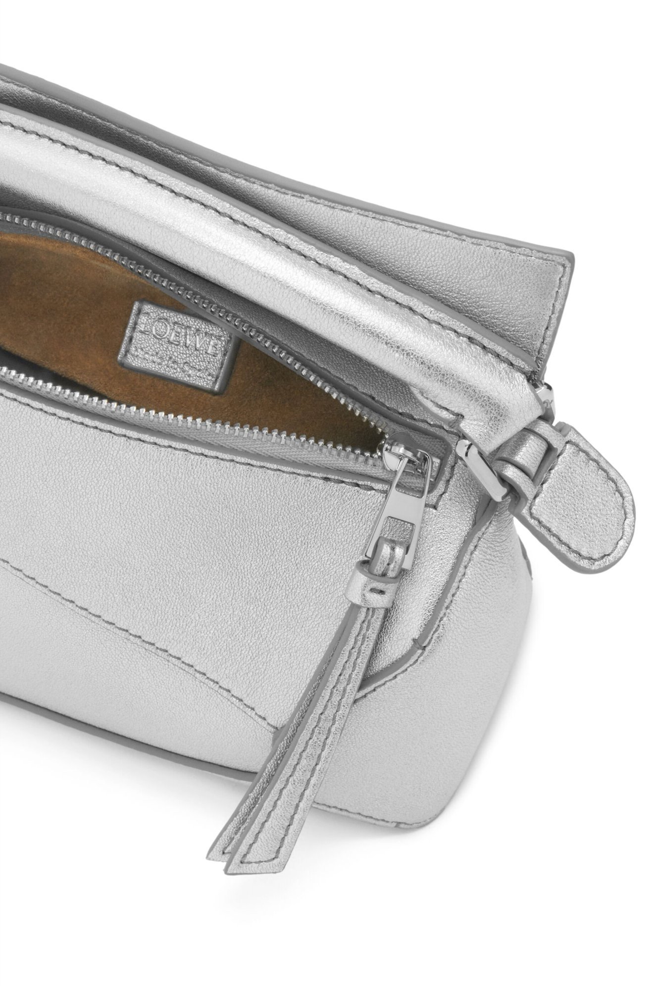 Loewe Puzzle Edge Mini Shoulder Bag In Gray