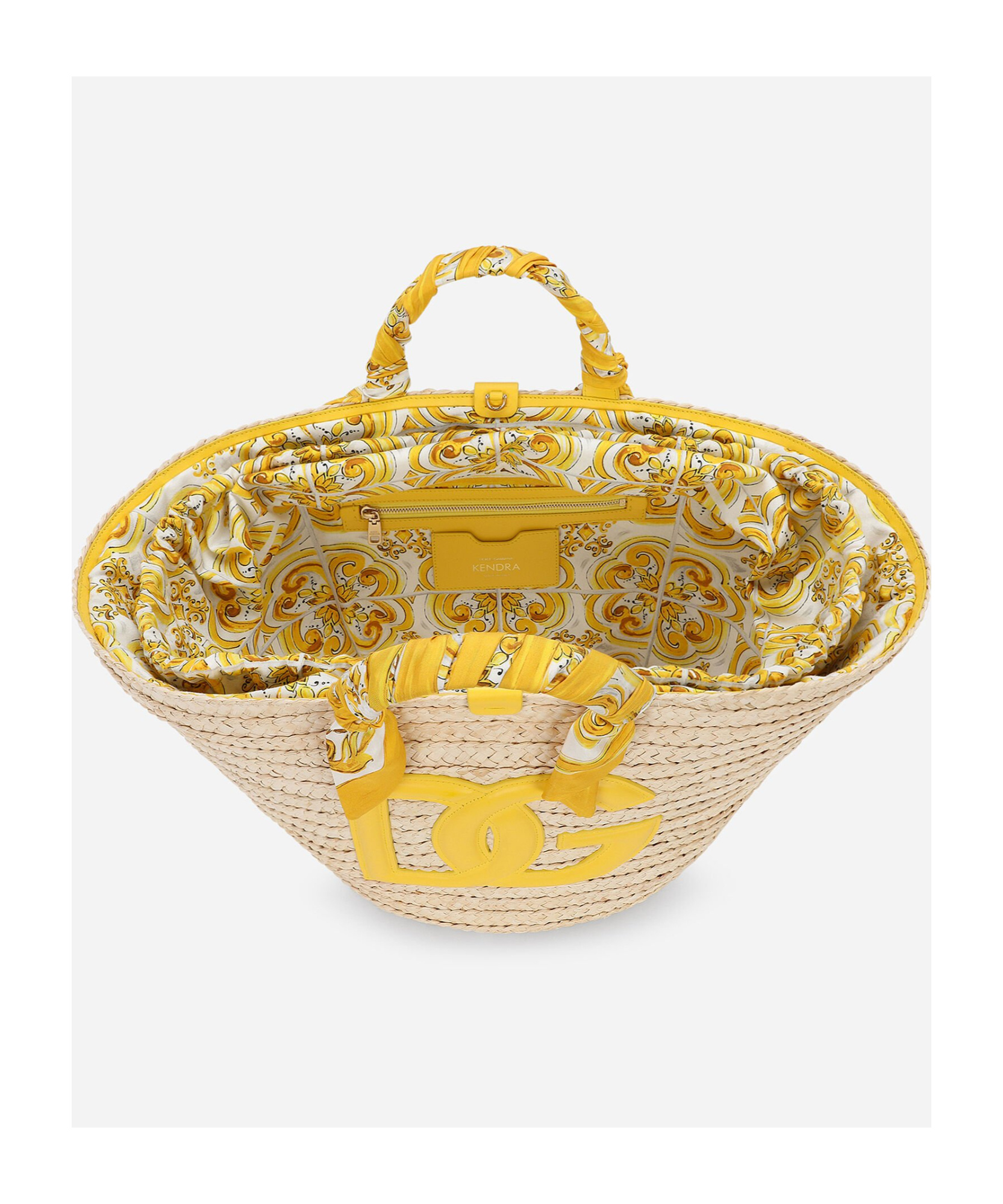 Dolce & Gabbana Medium Kendra Interwoven Tote Bag In Nude