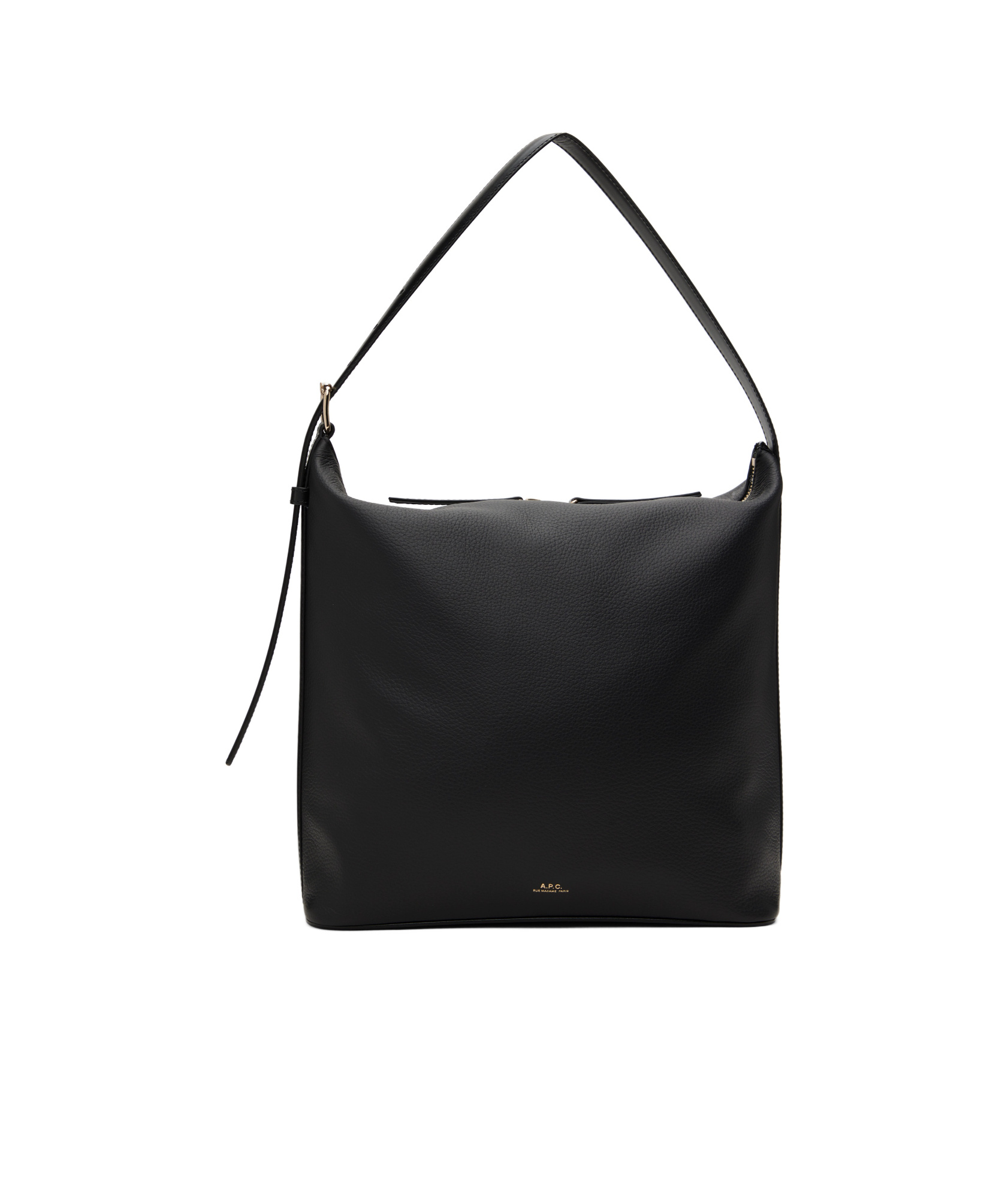A.p.c. Vera Leather Bag With Adjustable Strap In Black