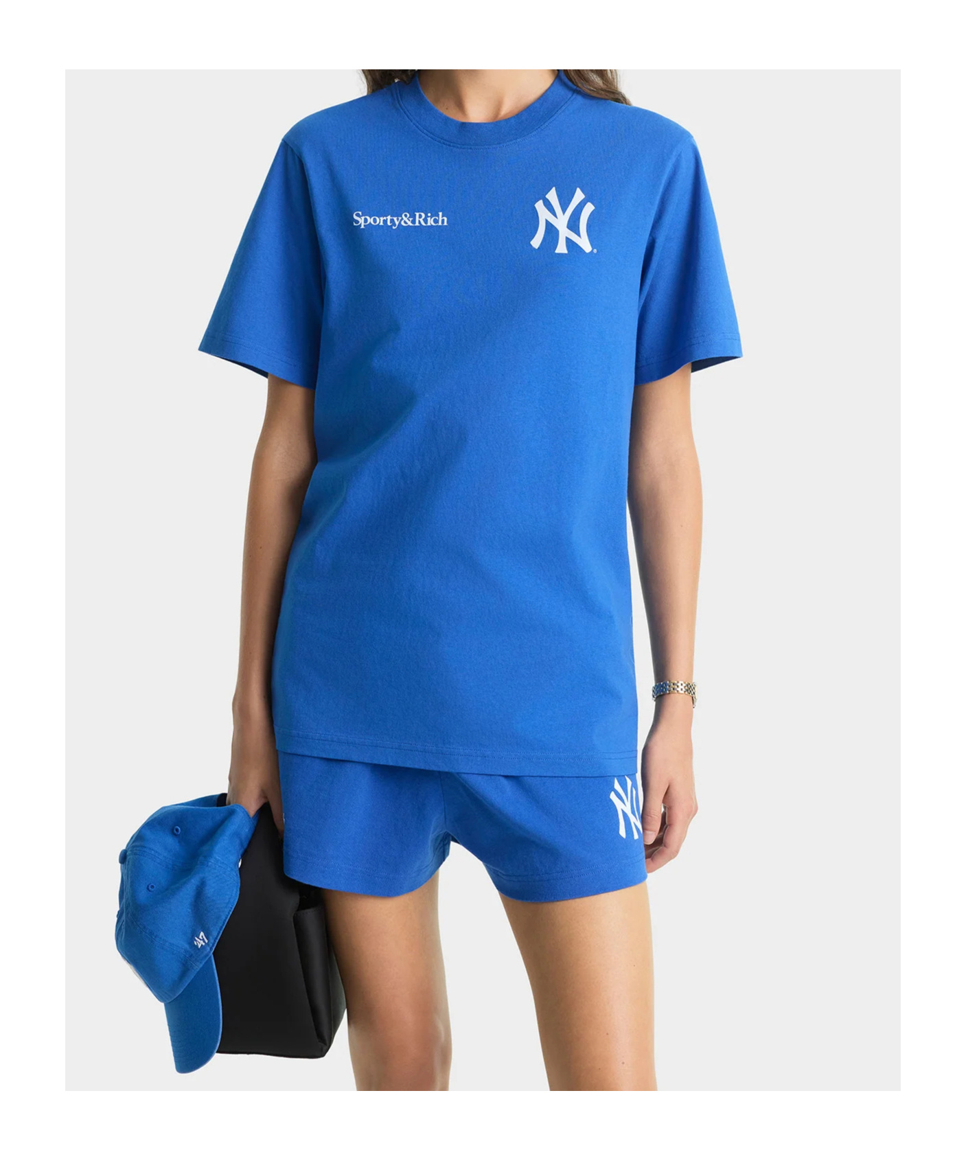 Sporty And Rich Crew Neck T-shirt In Blue