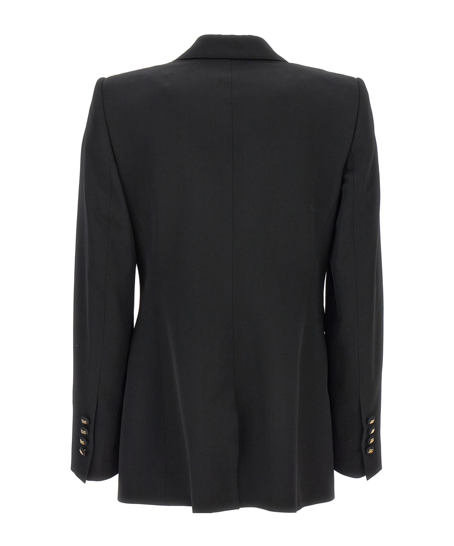 Dolce & Gabbana Gabardine Turlington Jacket With Top-stitching In Black