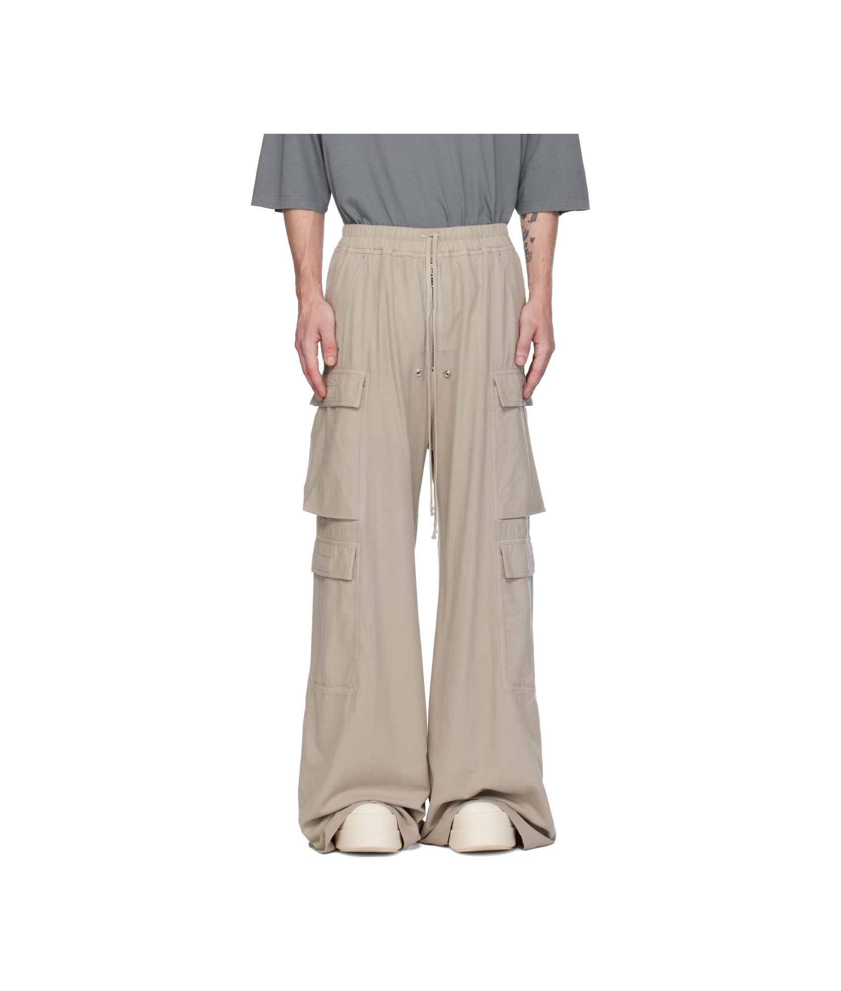 Rick Owens Drkshdw Wide-leg Casual Pants In Nude