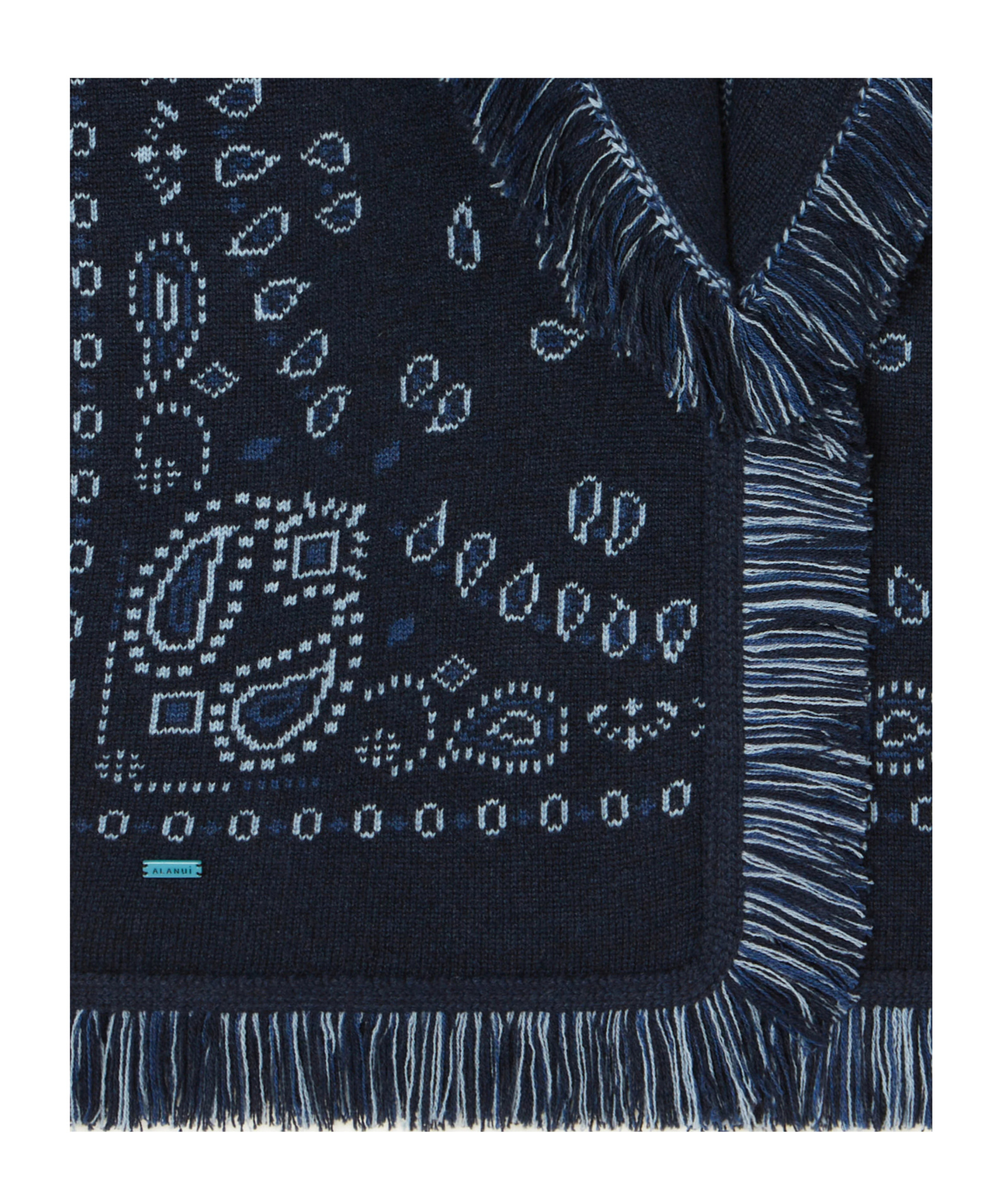 Alanui Jacquard Bandana Cardigan Clothing In Blue