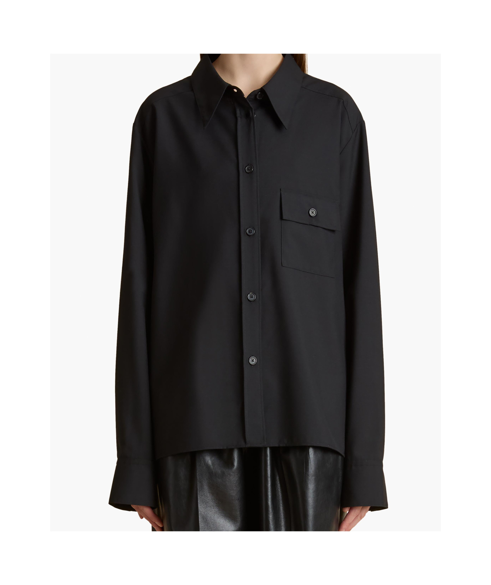 Khaite Long-sleeved Casual Jacket In Black