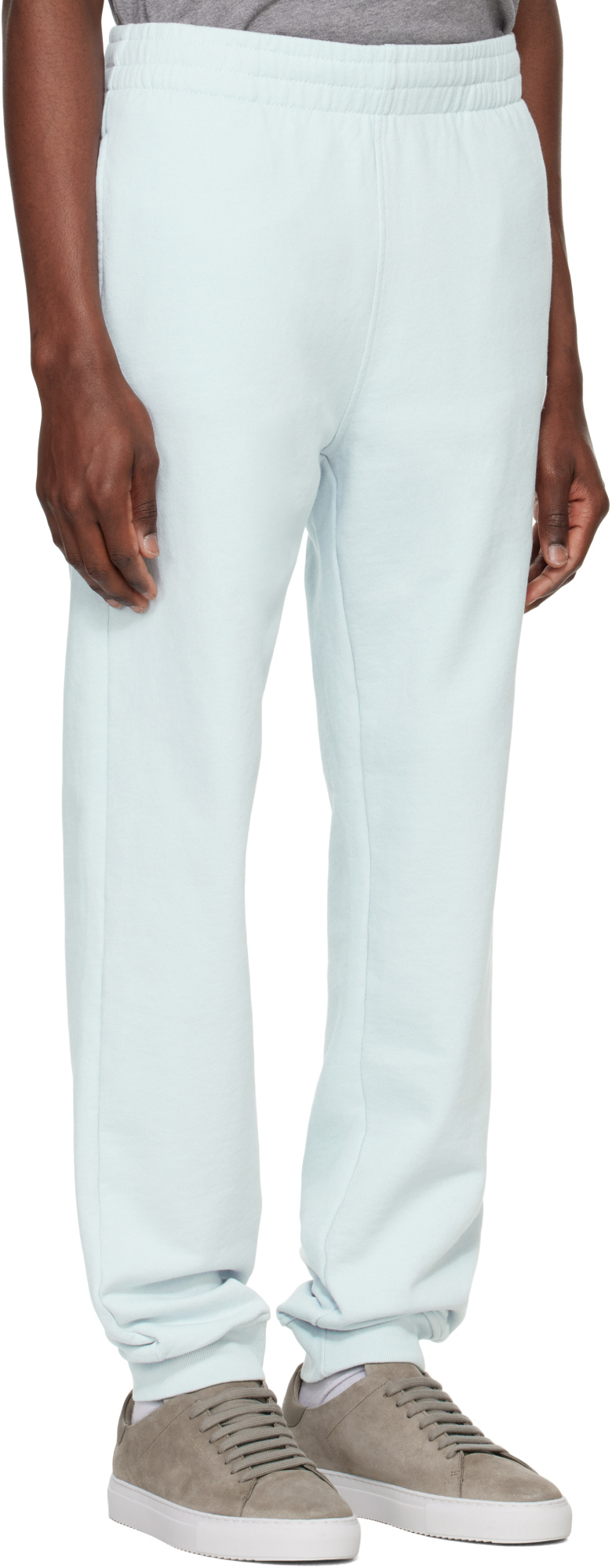 Maison Kitsuné Blue Fox Head Patch Regular Sweatpants In White
