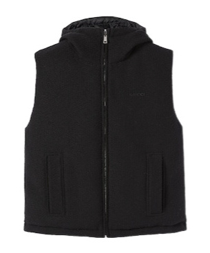 Gucci Reversible Wool Bouclé Gilet In Blue