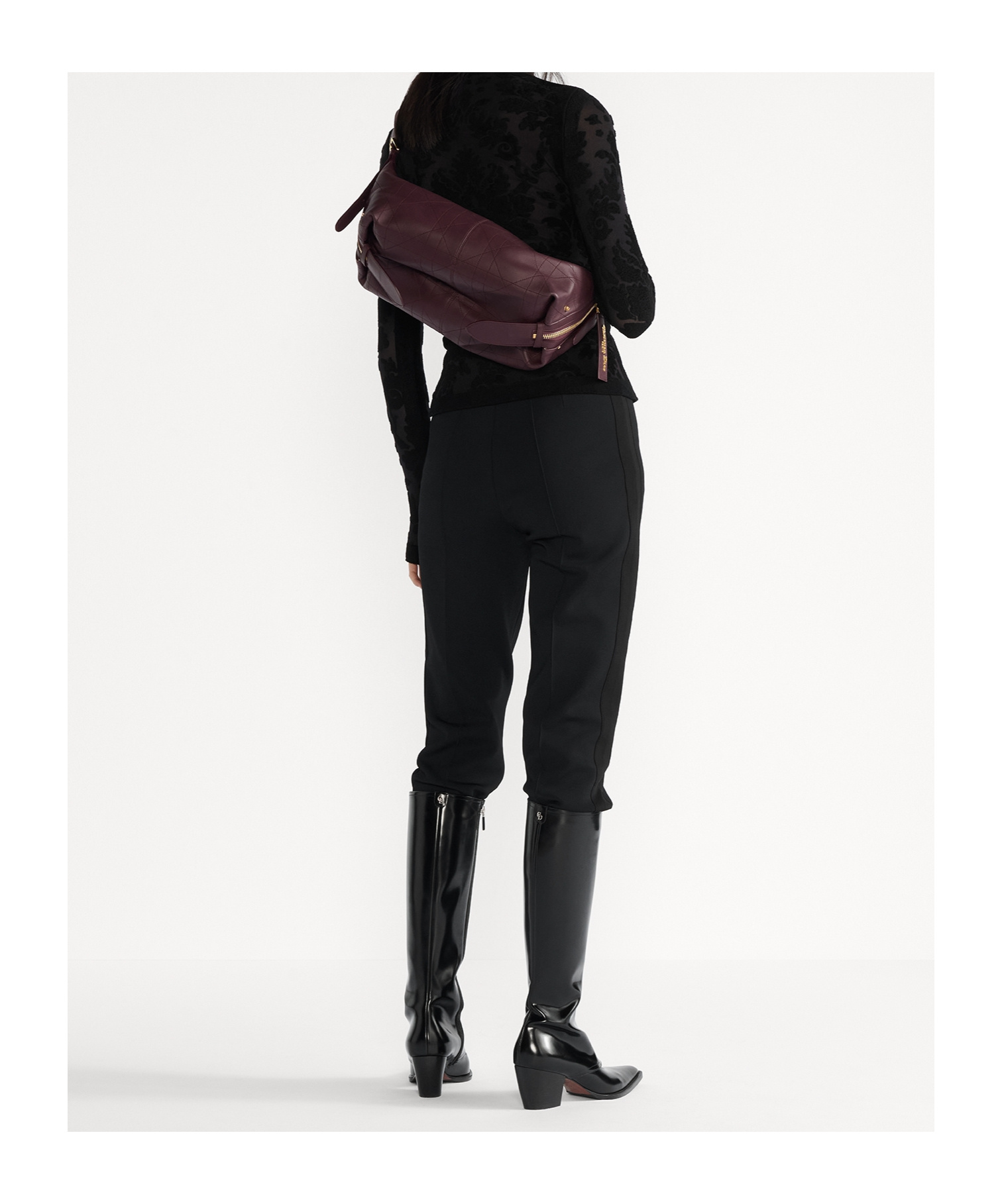 Dior Medium D-journey Bag In Vintage Smooth Calfskin In Burgundy