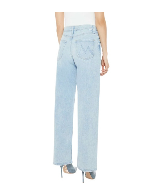 Mother The Spinner Zip Sneak Jeans Light As A Feather In Blue