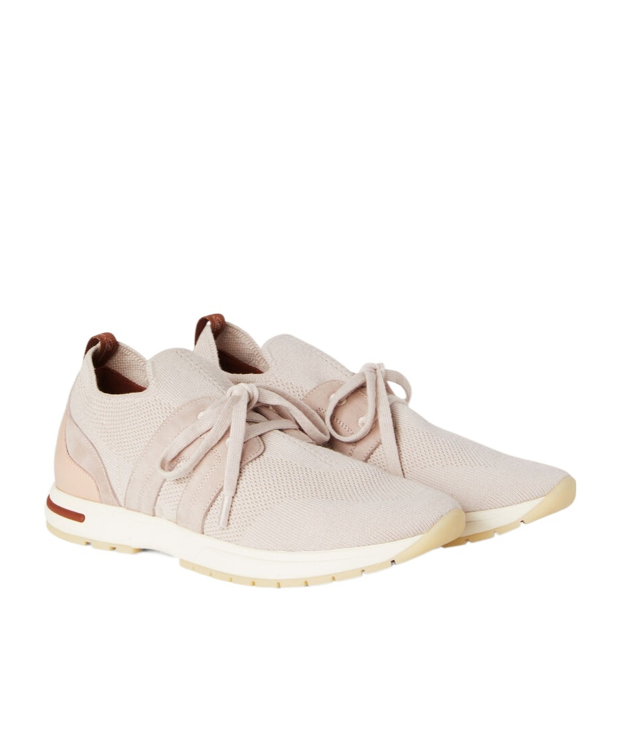 Loro Piana Wool Knitted Low-cut Casual Shoes In Nude
