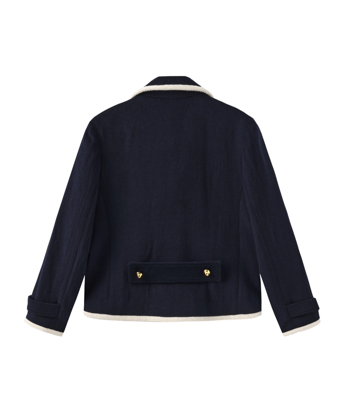 Marissa Chiara Double-breasted Casual Jacket In Blue