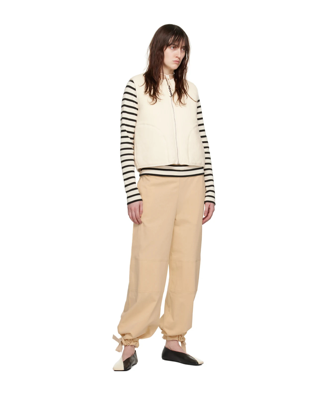 Jil Sander Two-pocket Belted Casual Pants In Pink