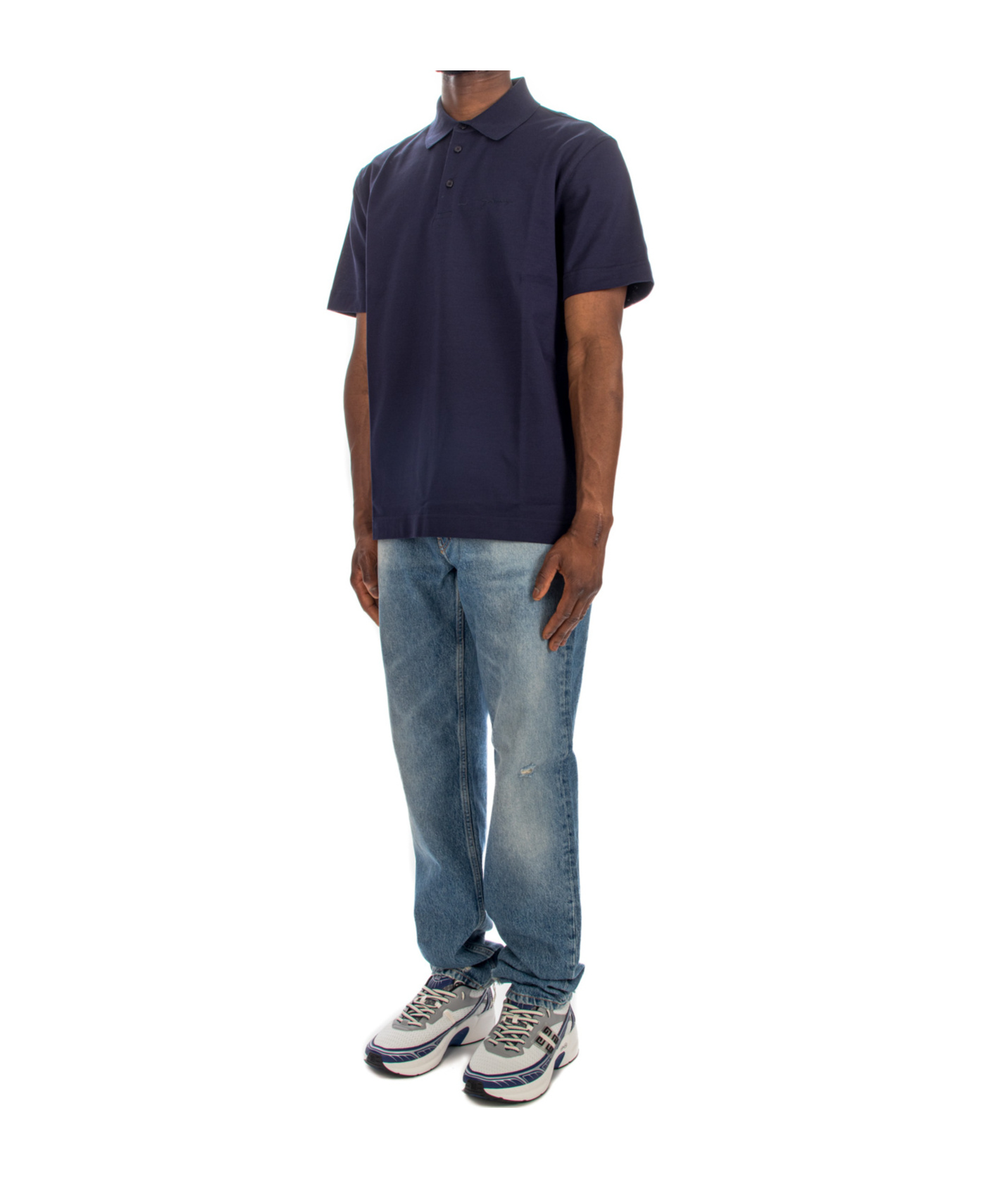 Givenchy Piqué Cotton Polo Shirt In Black