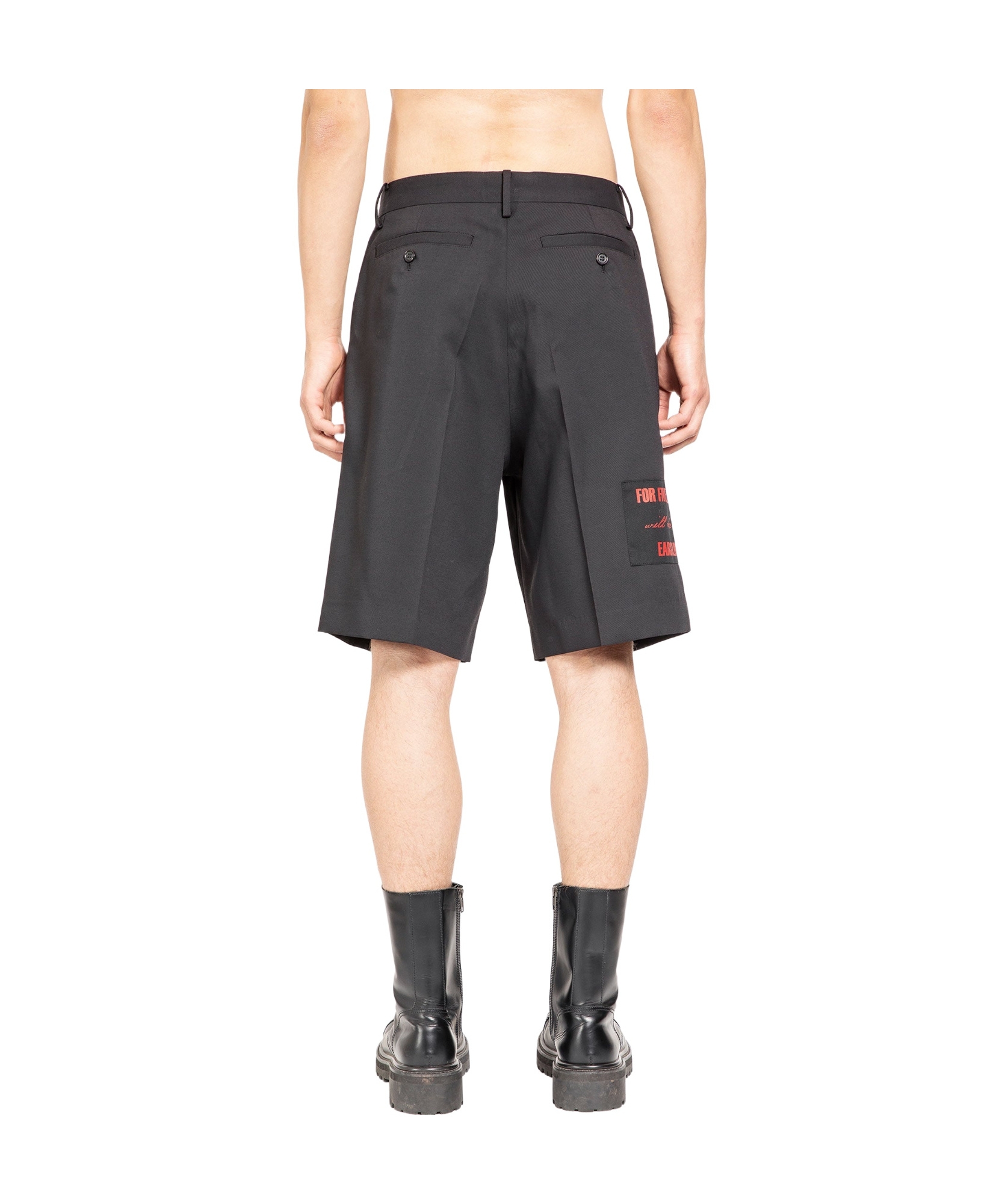 Undercover Black Appliqué Shorts In Black